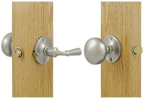 Deltana SDL980U15 Solid Brass Round Tubular Screen Door Lock Satin Nickel