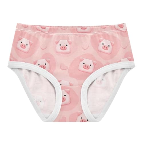 Joisal Cute Pig Heart Pink Girls Underwear Toddlers 2t Cotton Panties Little Girl Personalized Kids Undies Briefs