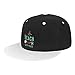 Haebfsl The Beach is My Happy Place Flat Bill Hats Snapback Hat Brim Baseball Cap for Men Adjustable,White