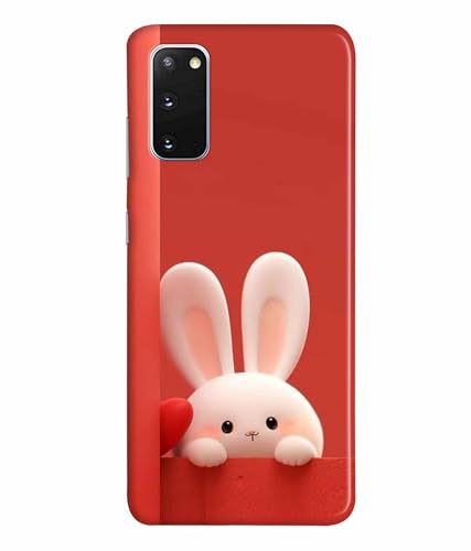 Image of Printed Hard Back Case Cover & Compatible for Samsung Galaxy S20 | Rabbit Painting Art (Multicolor) - D1202