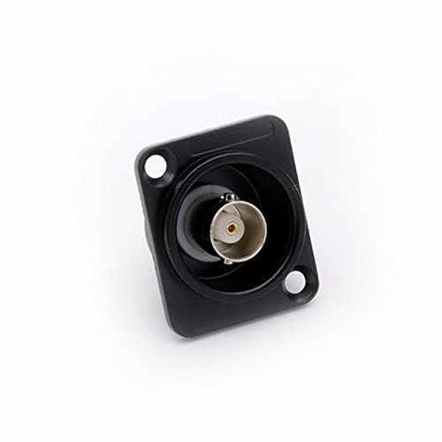 Enchufe BNC hembra de chasis negro con soldadura RF de alta precisión para panel coaxial 4