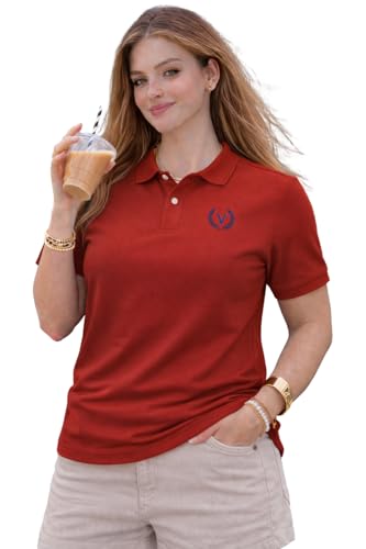 Image of Mack Jonney Women's Cotton Polo T-Shirt|Solid Regular Fit|Half Sleeve Collar T-Shirt for Casual Wear-MJ-32