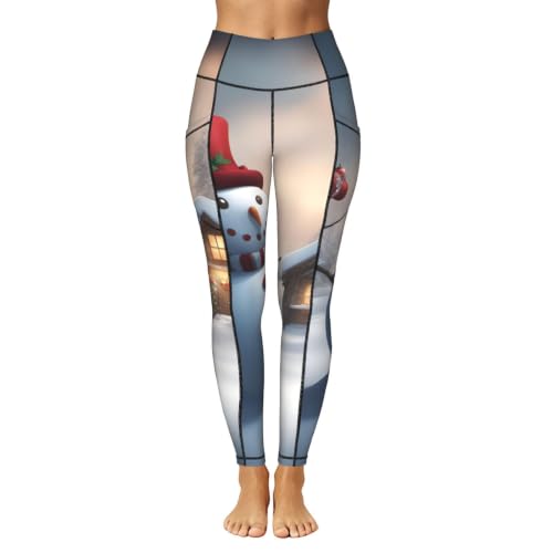 Leggings navideños cómodos para mujer que evitan molestias al hacer ejercicio 2