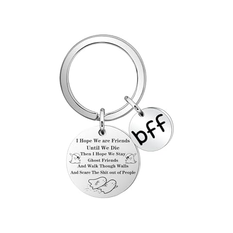 Niceter Women Men Keychain Funny Friend Keychain Friendship Keychain Gifts for Best Friends and Bestie Funny Friend Keychain Best Friends as Christmas Birthday Gifts Best Friend Keychain BFF Cover