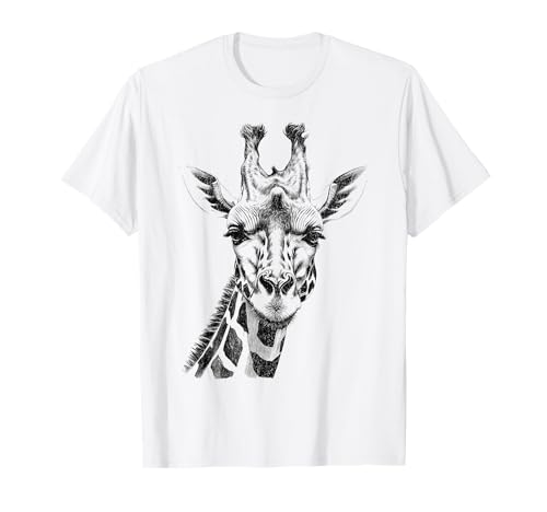 Jirafa Zoo Keeper África Animal Lindo Retro Vintage Viaje Camiseta