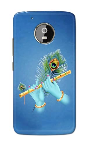 Image of PRINTFIDAA Printed Hard Back Cover Case for Motorola Moto G5+ Plus Back Cover (Flute in Krishna Hands) -112