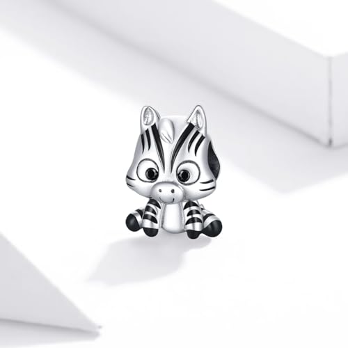 Abalorio cebra de plata 925 para personalizar tu look diario 4