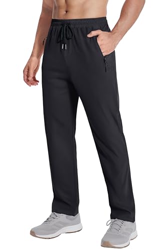 MAGNIVIT Men's Sweatpants with Zipper Pocket Lightweight Quick Dry Athletic Pants Elastic Waist Casual Jogger Gym Hiking Pant