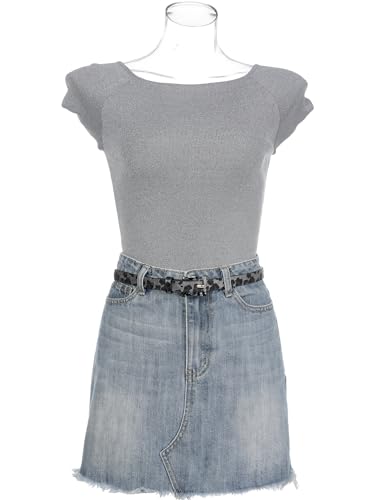 Women Leopard Print Retro Belts, 0.7" Width Faux Fur Leather Waistband for Jeans Pants Dresses 5