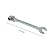 2 in 1 Scaffolding Podger Ratchet Spanner Site Ratcheting Socket Wrench Tool 19mm/22mm Silver