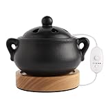 Electric Incense Heater with Adjustable Timer, Bakhoor Burner Electric, Bukhoor Burners for Frankincense Resin Oud Power, Charcoal Free No Open Flame Safer Black