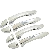 Neixlyi Protezione per maniglia esterna della porta specchio lucido autoadesiva cromata