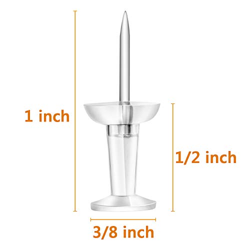 Yalis Push Pins 600 Count, Standard Clear Thumb Tacks Steel Point and Clear Plastic Head