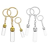 Aromathérapie : emportez vos huiles essentielles ou parfums préférés partout avec vous grâce à ce porte-clés mini flacon en verre, porte-clés parfum, pendentif flacon en verre à suspendre