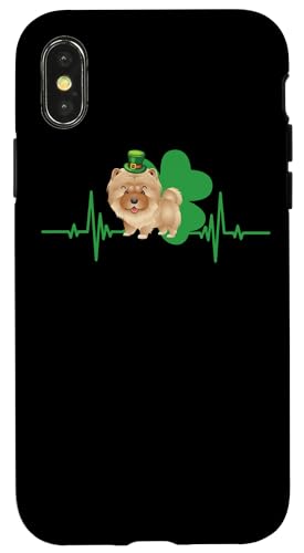 Chow Chow Leprechaun Dog Heartbeat Shamrock St Patricks Day Case