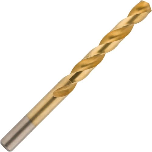 UK Drills - HSS Titanium Drill Bits - Fully Ground, Titanium Coated Tool Bit Jobber - To be used on Steel, Wood & Plastic - 13.0mm
