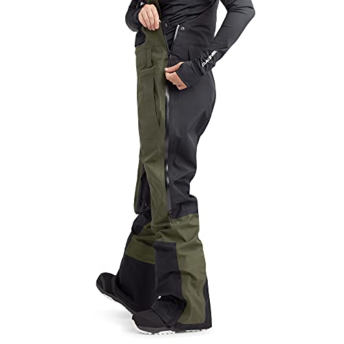 Dakine Womens Stoker Gore-Tex 3-Layer Ski/Snowboard Bibs, Peat Green, Small