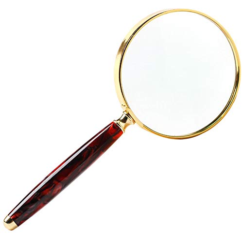 Loupe de lecture vieux et seniors LIBINFAN grand diamètre portable en métal précieux