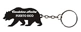 R and R Imports Candelero Arriba Puerto Rico Souvenir Metal Bear Keychain