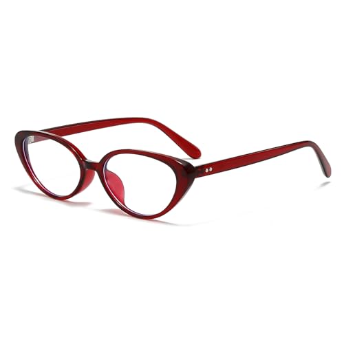 Image of LJCZKA Oval Blue Light Blocking Glasses for Women Men Retro Small Oval Frame Fashion Cat Eye Y2K Computer Eyeglasses