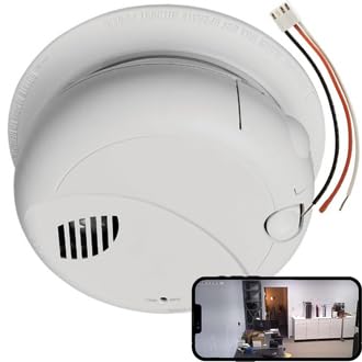 4K HD Wi-Fi Nanny Smoke Alarm Spy Camera Mobile View with 32GB SD Card Included - 120V Wired
