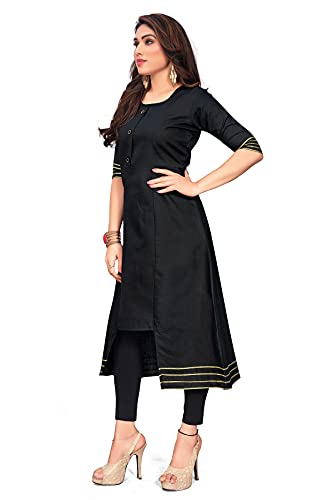 Image of Leriya Fashion Designer Slub Cotton Fully Stitched AnarklaiKurti for Women & Girls on Jeans Palazzo or Skirt