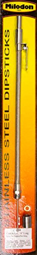 Image of Milodon 22080 Universal 14 inch Stainless Steel Dipstick with Steel Weld Bung