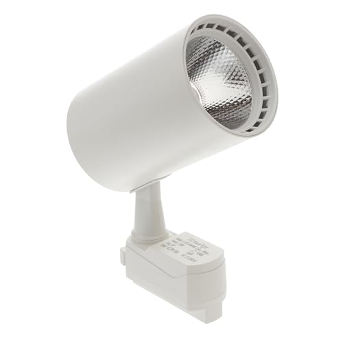 Operitacx Foco De Riel Led Cob 20w Blanco Neutro, Lámpara De Techo Ajustable De Aluminio Para Tienda De Ropa y Comercio Minorista, Iluminación Interior Para Exposiciones y Escaparates, Unidad Única