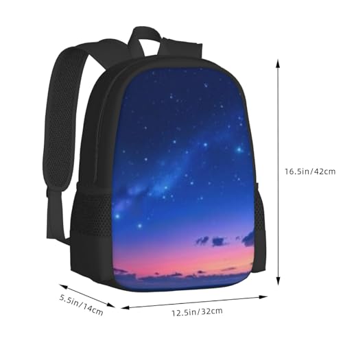 Travel Backpack Cute Teal Snake with Orange Eyes 17In Lightweight Casual Daypack for Business Men Women3