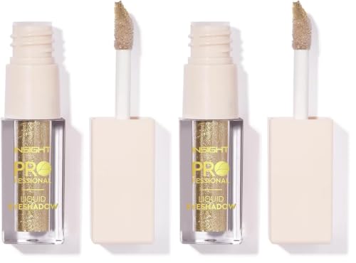 Image of INSIGHT Professional Liquid Eyeshadow - (Starlight) | Light Weighted Formula | Infused with Skincare Ingredients | Water Resistant Pigment | High Shine Shimmers (5g) (Pack of 2)