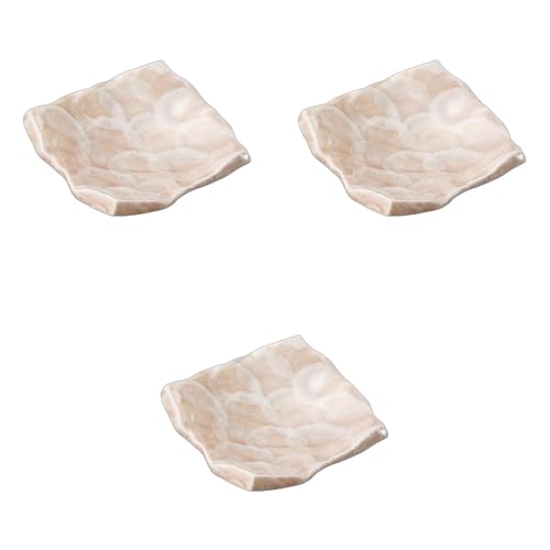 Set de 3 platos cuadrados Sakura Shino de porcelana miniatura 1