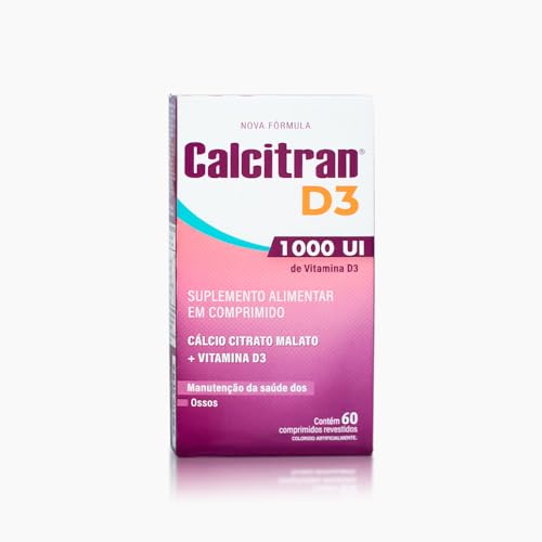 Calcitran D3 1.000UI 60 Comprimidos - Cálcio Citrato Malato com Vitamina D