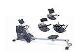 Quicker Land & Fitness Magnetic Rowing Machine/LCD Monitor & Tablet Holder, Max Weight 360 lbs, Dual Handle Cycle Design,Release Your Wrist