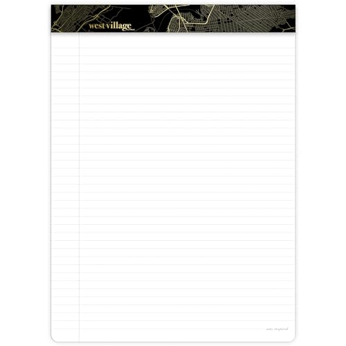 Mead Notepad Wide Ruled 8.5" x 10.75" Paper, Legal Pad, 80 Sheets, West Village (WV0056F)
