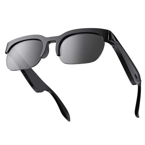 Bone-Conduction Glasses with Translation, 150+ Language | Wireless Headphone Glasses Built-in Speakers Memory Card Slot for Men 