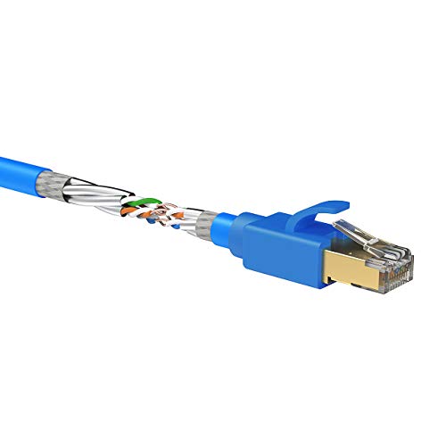 Cable LAN Sanwa Supply CAT8 2 m RJ45 Azul miniatura 6