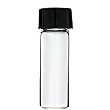24-Pack 1 Dram 4 ml Clear Glass Vials with Coned Caps + Free Industrial Syringe (Oils Perfume Gold Prospecting Hobby Craft)