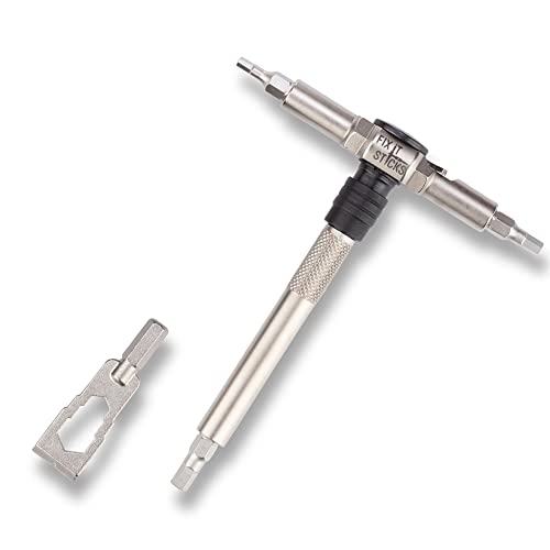 Fix It Sticks Compact Ratcheting Multi-Tool - Edc Set With Ratcheting Locking Hex T-Way Wrench, Mini Pry Bar And 15 Bits Included #TOP2