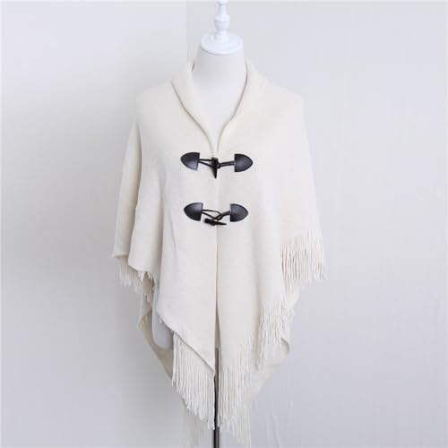 Shawl Wrap Poncho With Button Winter Poncho Cape Shawl Women Cloak Shawl Wrap Poncho Ruana Cape Cardigan Sweater Open2
