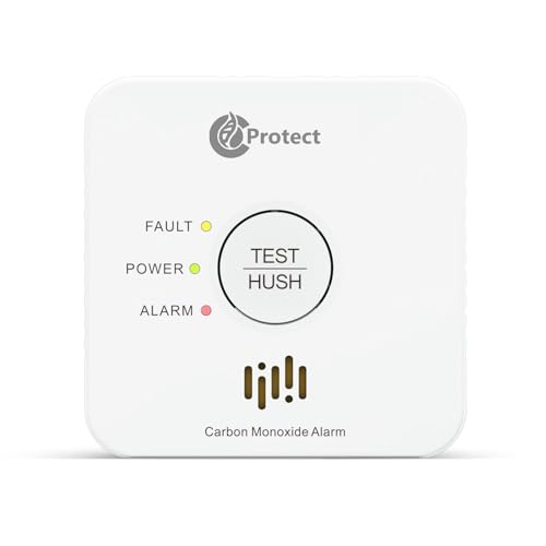 Cprotect TCS0201A Carbon Monoxide Detector – 10-Year Sealed Battery, Easy Activation, Loud 85dB Alarm, EN50291-1:2018 Certified, Reliable CO Safety for Home & Office