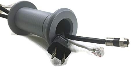 Wall Eye Cable Pass Through Wall Port 3 5/8" - 5 1/4" Wall Thickness (Black) image 4