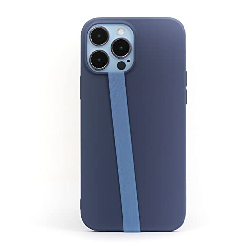 TFY Elastic Phone Strap, Universal Slim Hand Finger Grip, Non-slip Cell Phone Holder, fit Most Smartphones Case - 2 Pieces (Blue)