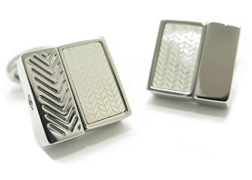 バベットワッサーマン(Babette Wasserman) ロータリースクエアカフス（白蝶貝） (カフスボタン/カフリンクス)