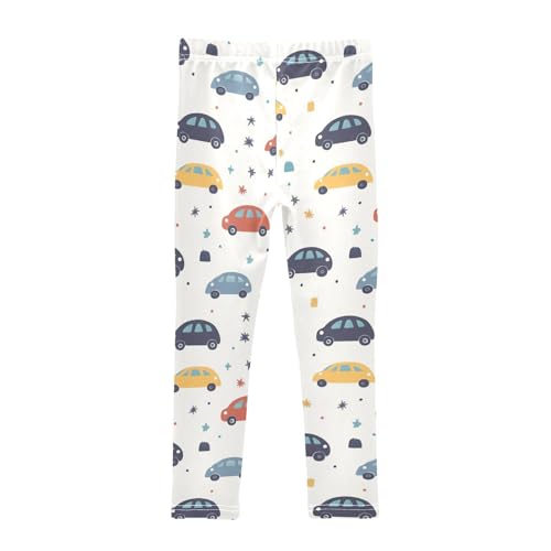 Cute Cars Girls Leggings,Workout Leggings for Girls Toddler Athletic Legging Size for 3-10T2