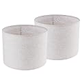 Linen Drum Lamp Shade Set of 2, Lamp Shades for Table Lamps & Bedside Lamps Replacement Lampshade, 13” Top x 13” Bottom x 10” High(Spider), Beige Medium Fabric Lampshades Replacement for Floor Lamp
