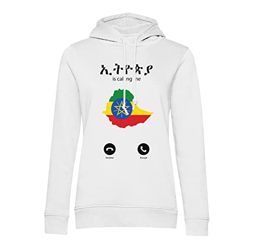 Sweat à capuche éthiopien original avec motif alphabet et drapeau Éthiopie