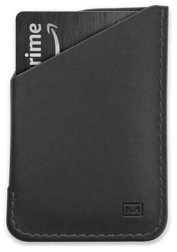 Modern Carry Leather Minimal Card Holder, Minimalist Wallet for Men & Women, Thin Credit Card Holder, Small Business Card Holder, Card Holder Wallet, Front Pocket Card Wallet - Magnum (Black)