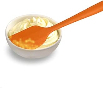 Silicone Spatula Set - Orange 6 Piece Non - Stick Rubber Spatula with Stainless Steel Core - Heat-Resistant Spatula Kitchen Utensils Set for Cooking, Baking and Mixing