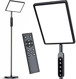 CAREMORR Light Therapy Lamp 12000 Lux,Sunlight Lamp with Touch&Remote Control, 4 Color Temperatures &5 Brightness Levels,Full Spectrum Daylight with 4 Timers,3-in-1 Retractable Floor Lamp.