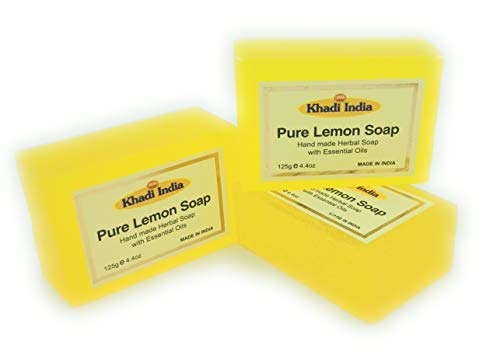 Handmade Lemon Soap 125 gm (4.40 Ounces) Pack of 3